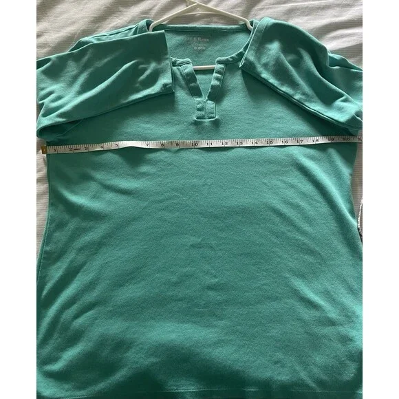 L.Lbean Three-Quarter Sleeve Tunic Top 100 Cotton Women’s Medium Size - Picture 5 of 9